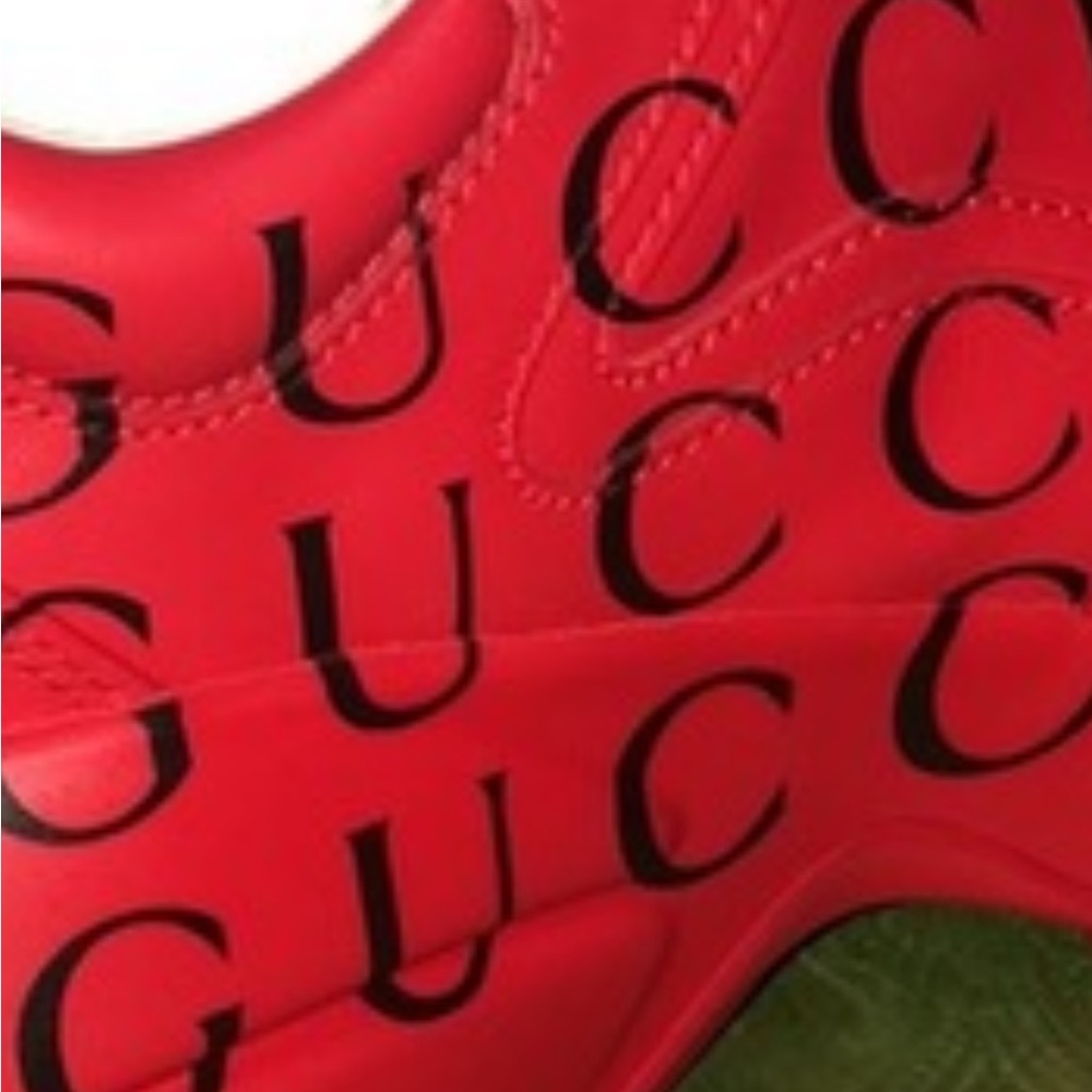 Red Gucci Rython Men’s Sneakers - Picture 5 of 7